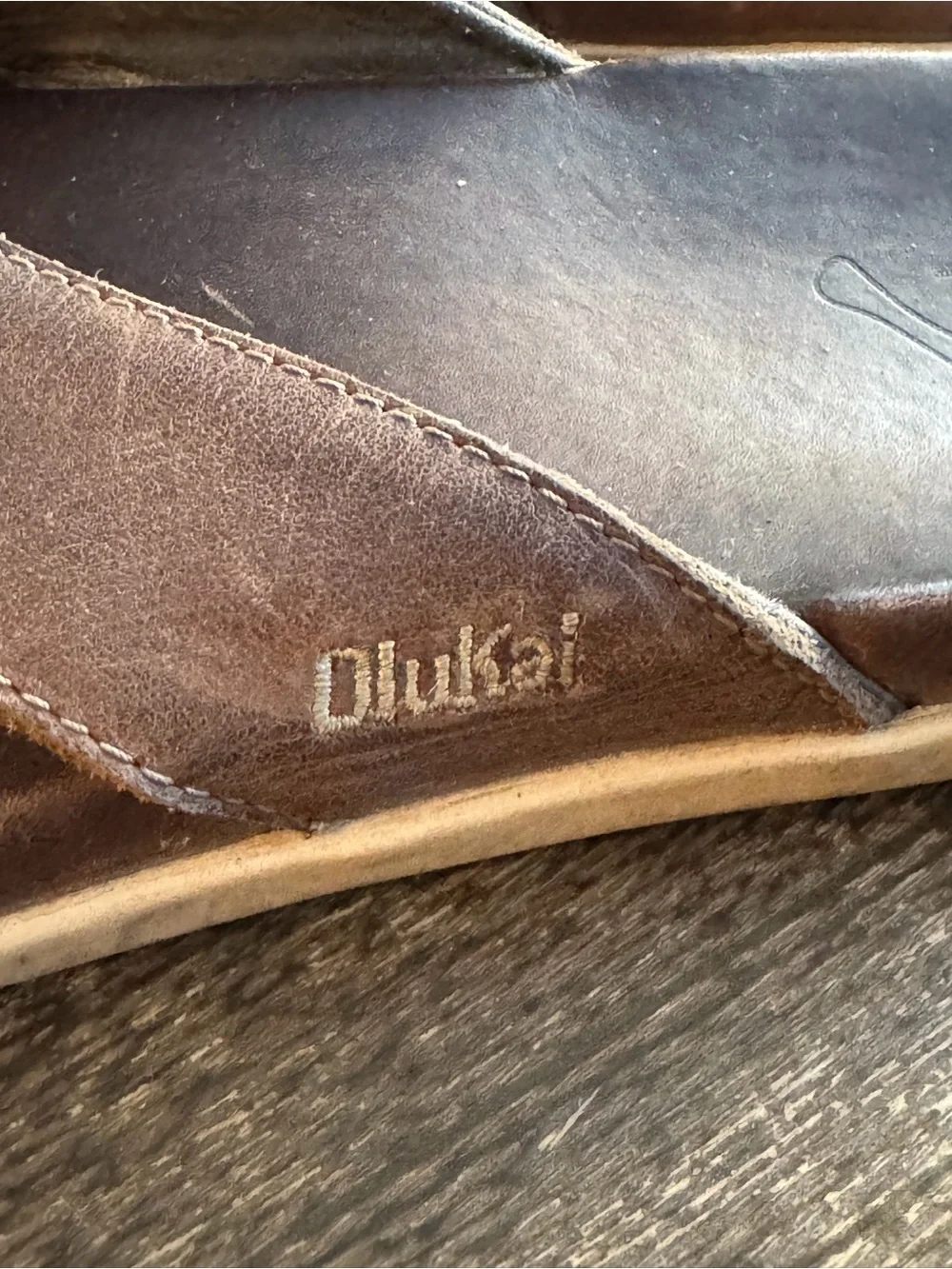 Olukai Men's Brown Leather Flip Sandals - Casual Comfort Men’s 13